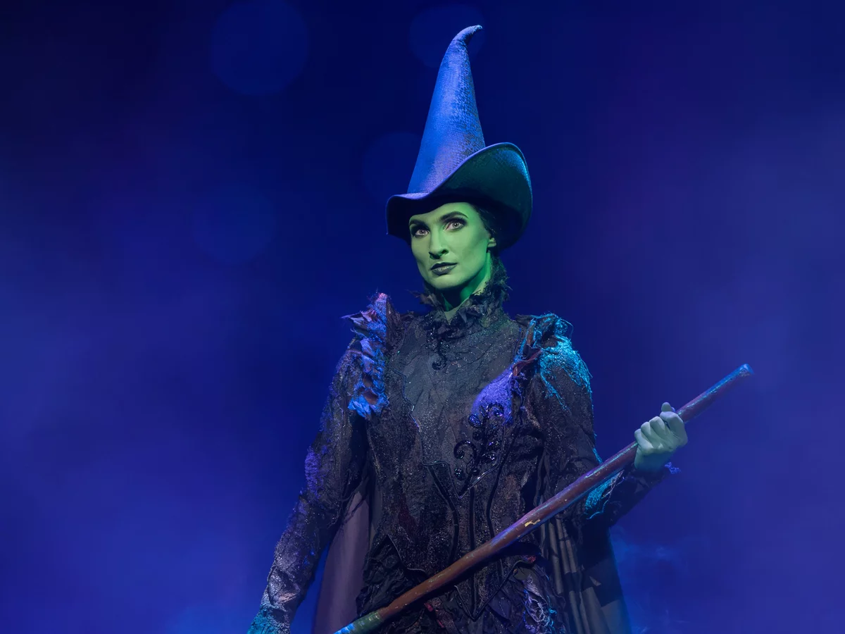 Elphaba (Keri René Fuller) in Wicked on Broadway